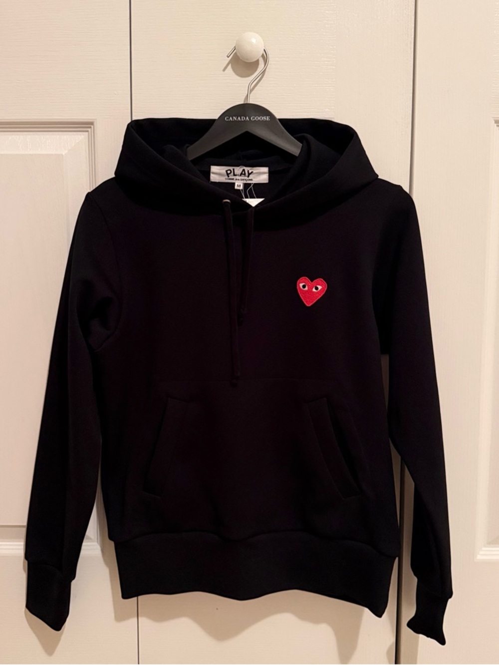 Comme des Garçons PLAY Brand New with Tags Black Sweatshirt Hoodie